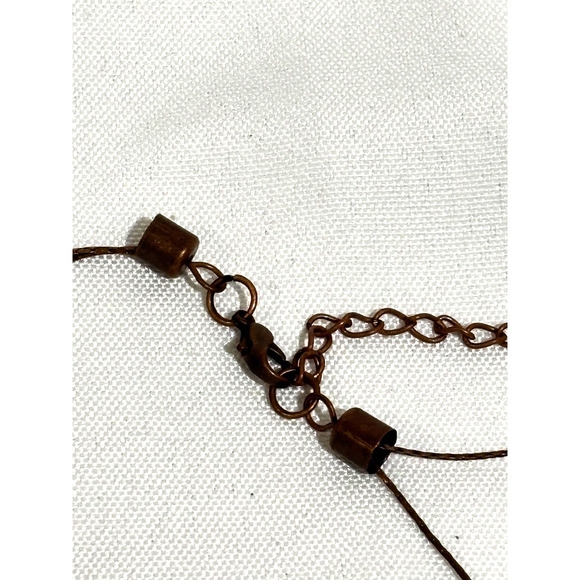 Multilayer Copper Natural Stone Pearl shell Beaded Classy Chain Necklace Boho - Picture 4 of 6